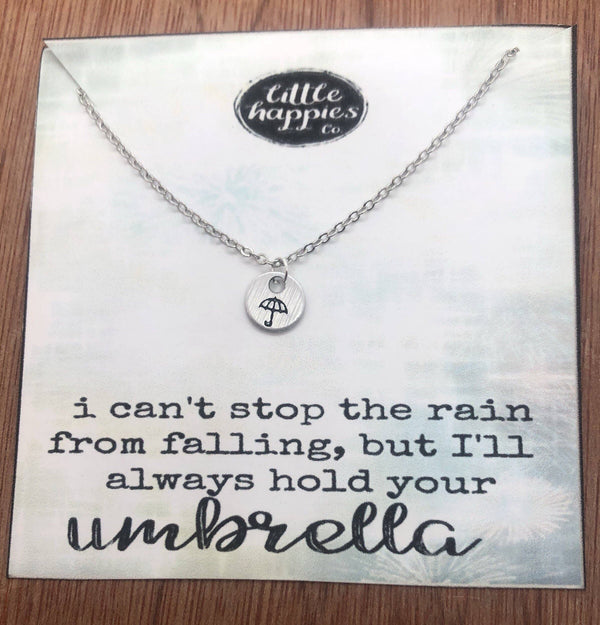 102754 Umbrella Necklace: Gold