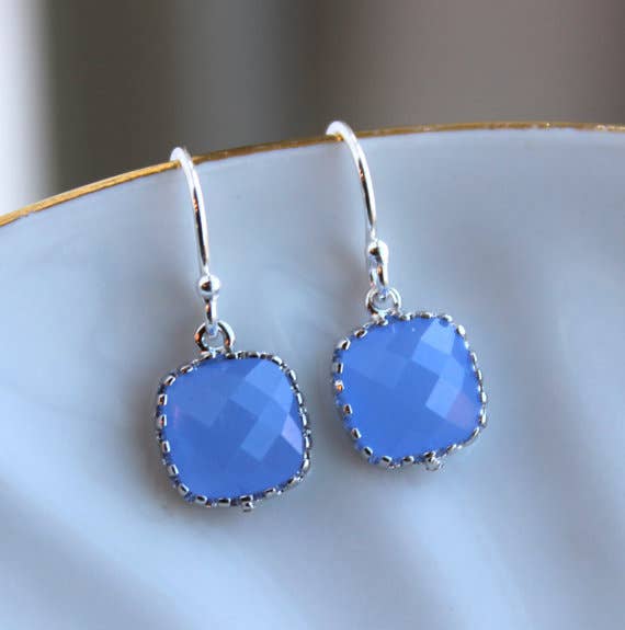 Dainty Small Periwinkle Earrings