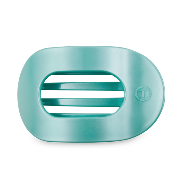 Round Flat Hair Clip | Large | Totally Turquoise