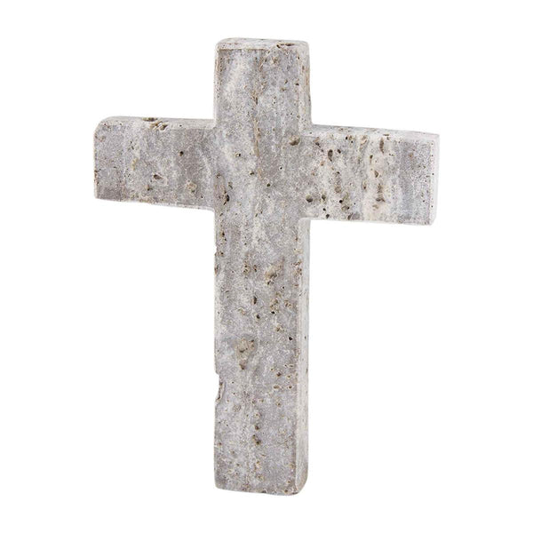 100303 Gray Travertine Cross