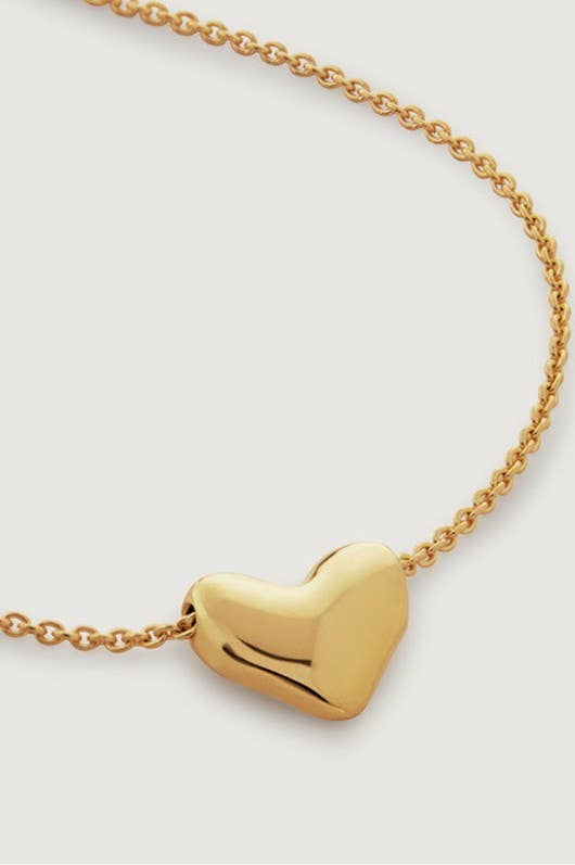 Puffy Heart Chain: Gold