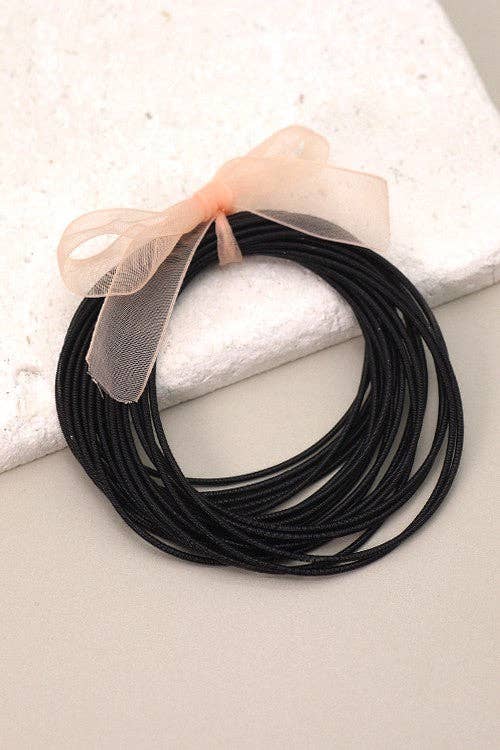 102830 Guitar String Bracelets-Black