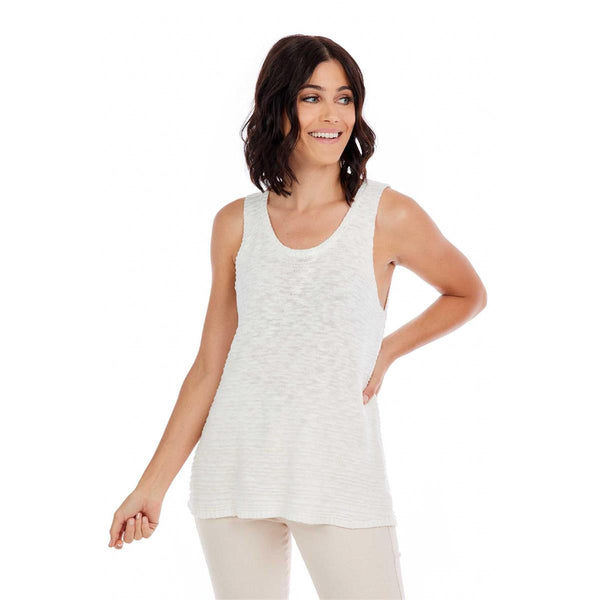 Cherri Knit Tank-White