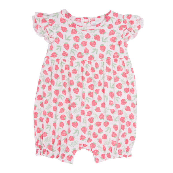 Strawberry Ruffle Romper-Newborn