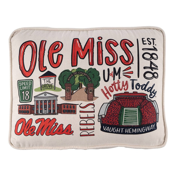 Ole Miss Icon Collegiate Pillow