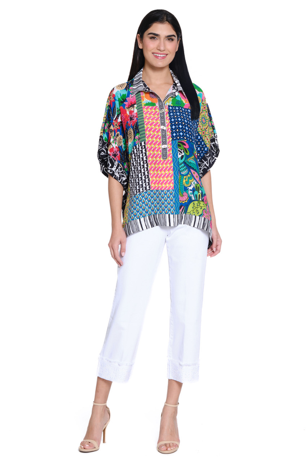 Loose Patch Print Tunic