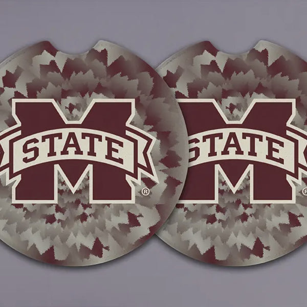 Mississippi State Collegiate Car Coasters Set of 2