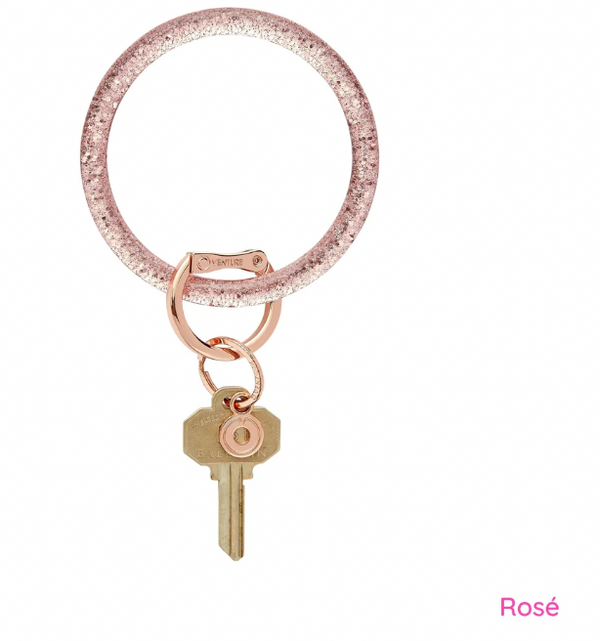 08249 Rose Resin Big O Keyring