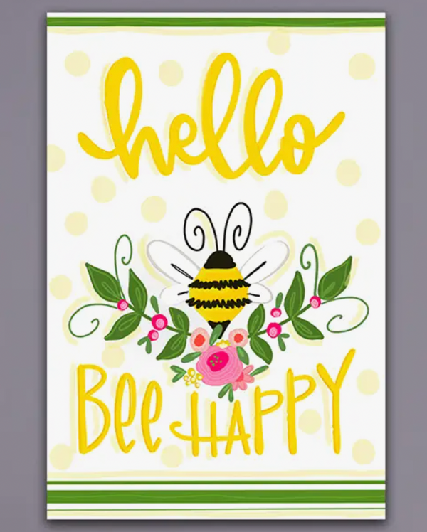 08488 Bee Happy Garden Flag