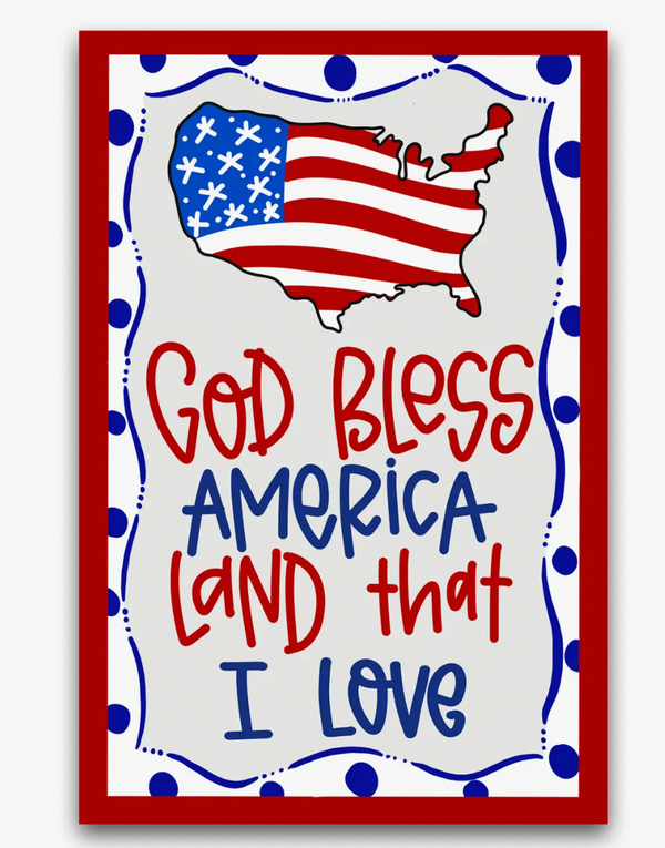 08489 God Bless America Garden Flag