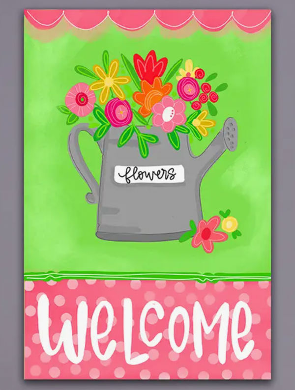 08499 Welcome Water Jug Garden Flag