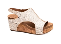 Corky's Carley Wegde-Beige Glitter