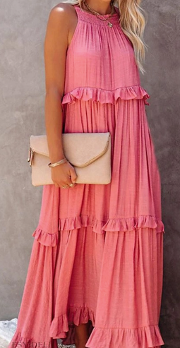 Bohemia Maxi Dress - Pink