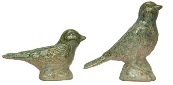 102062 Debossed Stoneware Bird Set