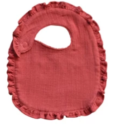 102088 Double Cloth Baby Bib - Brick