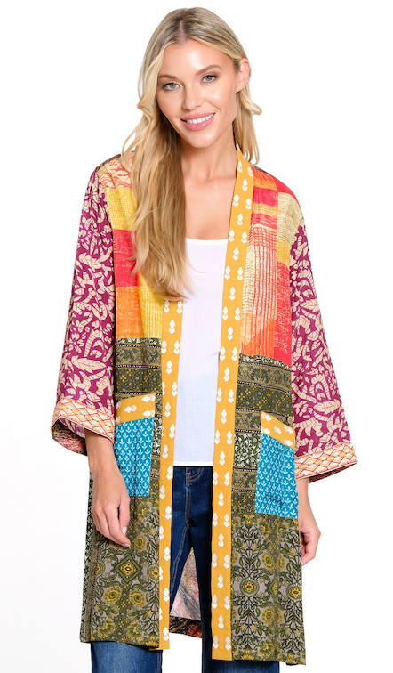 Long Multi Print Kimono