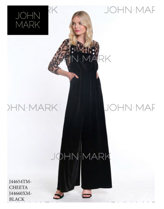 Black Velvet Wide Leg Jumpsuit