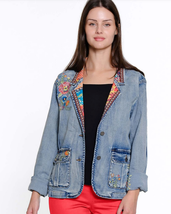 102948 Embroidered Denim Jacket