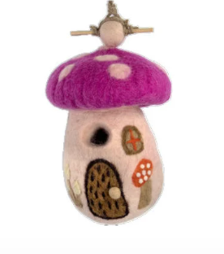 Mushroom Felt Bird House