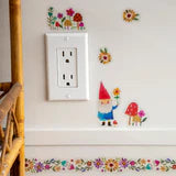 102204 Bungalow Wall Decals - Folk Flower