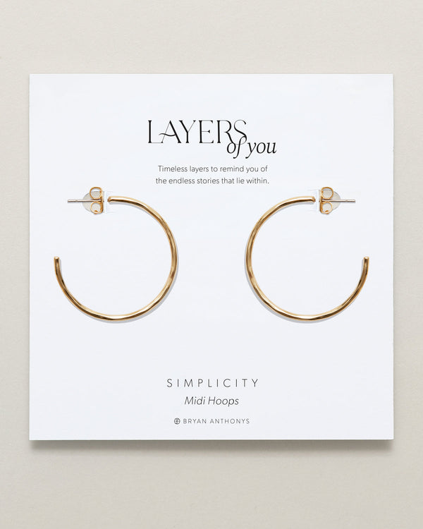 1000277 Simplicity Midi Hoop Earrings