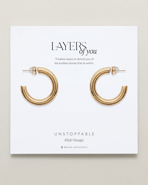 1000278 Unstoppable Midi Hoop Earrings