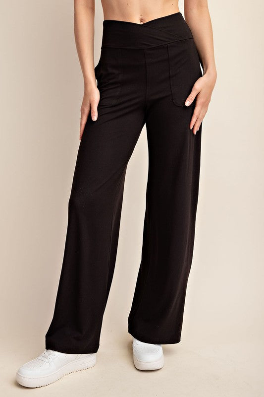 102072 V-Waist Wide Pant - Black