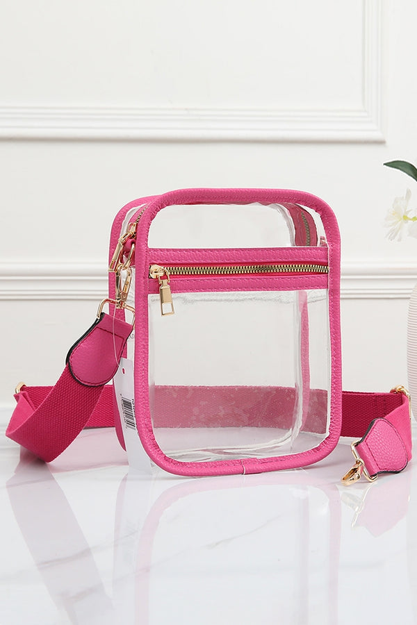 08971 Clear Crossbody Mini Bag-Pink