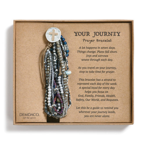 Your Journey Prayer Bracelet-Gray