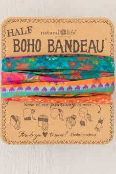 100784 Half Boho Bandeau® Headband - Bright Border