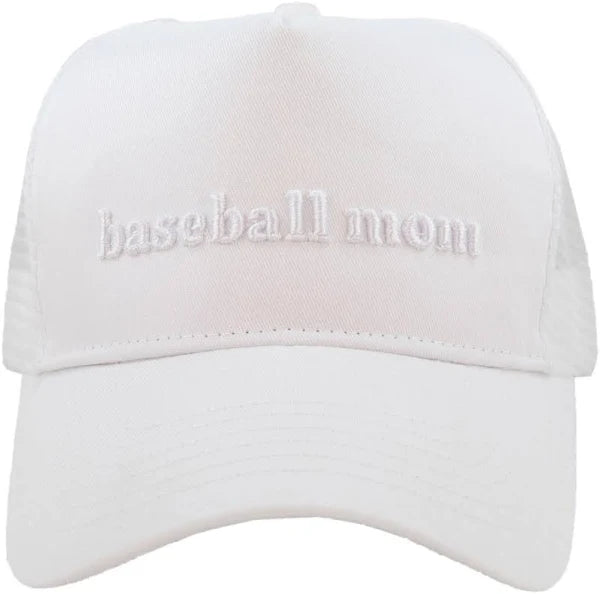 100856 Baseball Mom 3-D Embroidered Trucker Hat