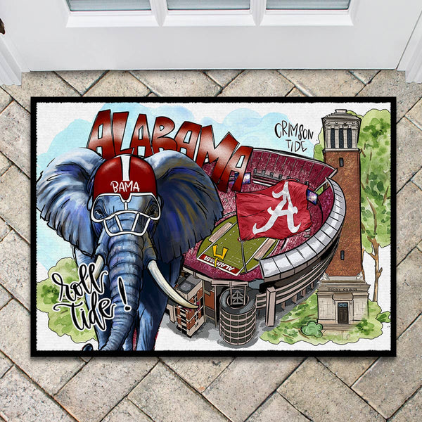 100268 Doormat-Alabama Roll Tide