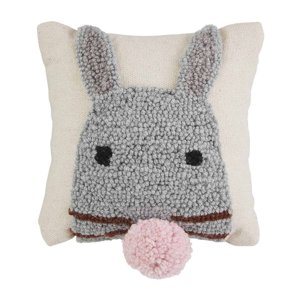 07584 Bunny Face Mini Hooked Pillow