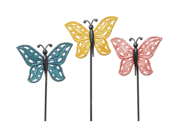 05137 Enamel Butterfly Garden Stake