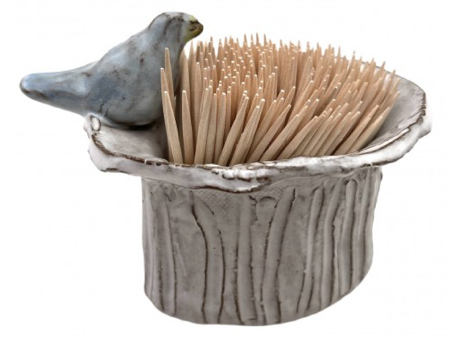 05542 Toothpick Holder W/Bird