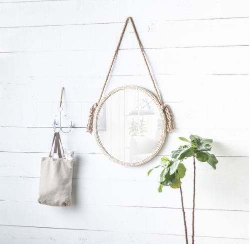 05561 Hanging Rope Framed Wall Mirror