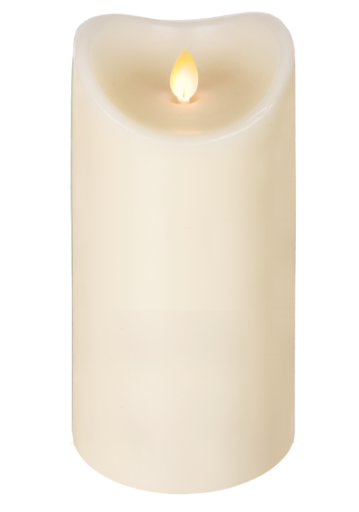 05567 Ivory LED Wax Pillar Candle