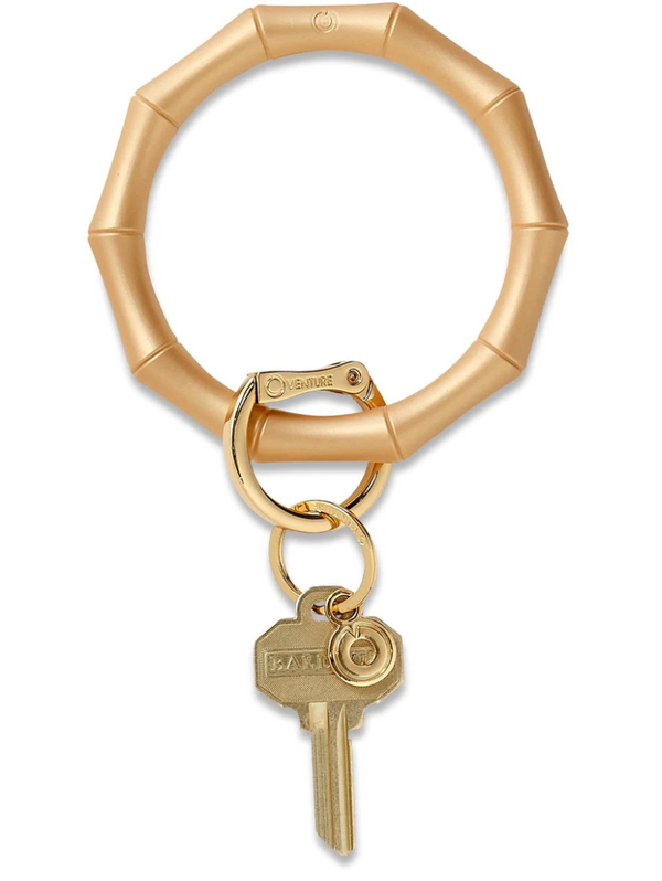 05895 Gold Rush Bamboo Silicone Big O Key Ring