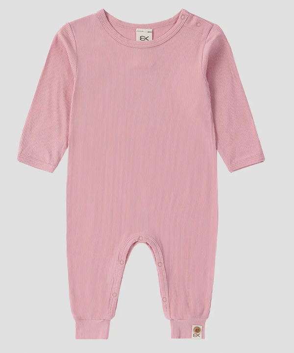 07526 Baby Ribbed LS Romper