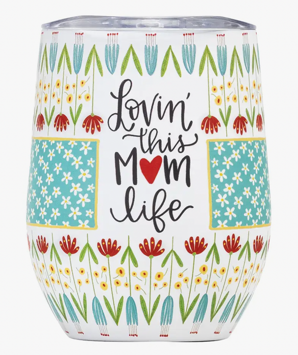 08163 Lovin the Mom Life Wine Tumbler