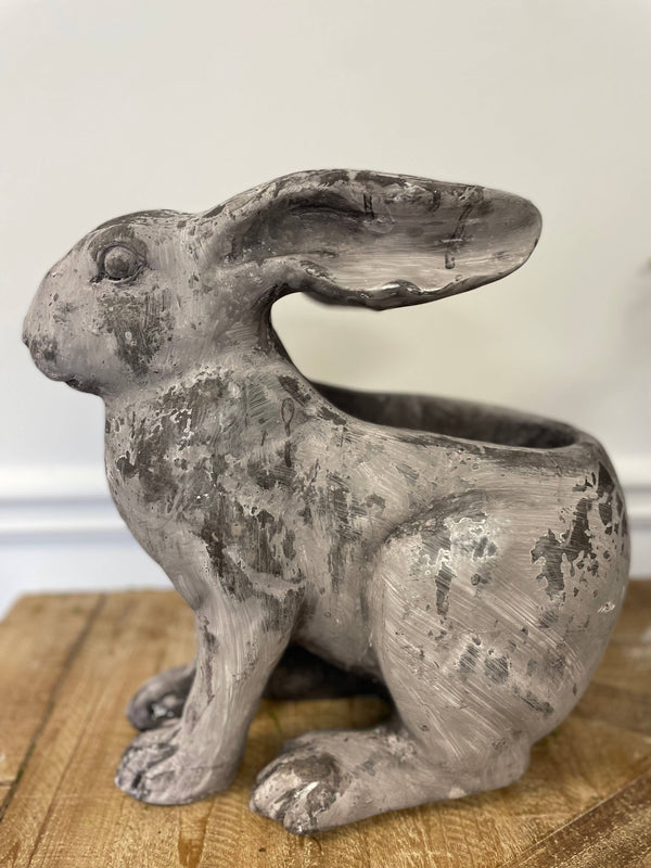 100401 RESIN RABBIT PLANTER-SMALL