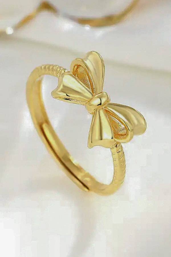 100329 Natural Elements Gold Bow Ring